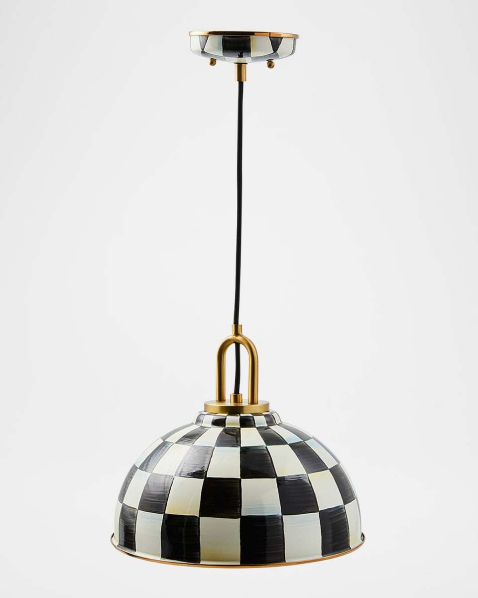 Courtly Check 12" Dome Pendant Lamp